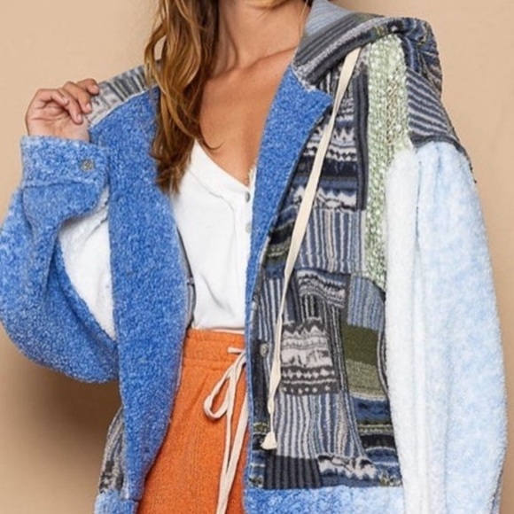 POL Raw Hem Cropped Hooded Jacket